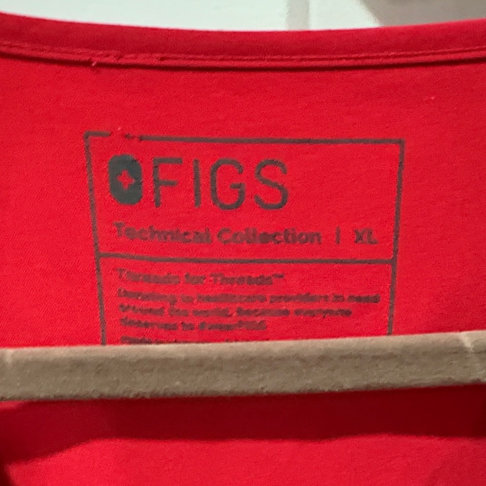 Figs Bright Red Technical Collection Shirt